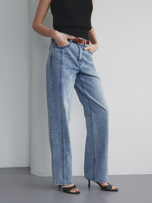 Panelled Straight Denim Pants SJ4ML763-22