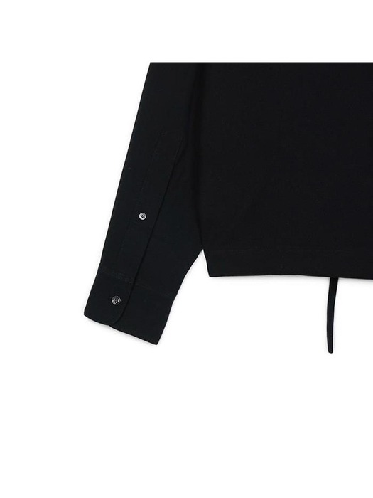 아미 남녀공용 드로스트링 셔츠 블랙 USH106-CO0062-001