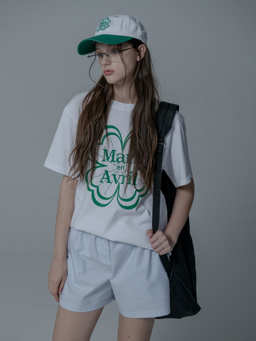 CLOVER TSHIRT_WHITE GREEN