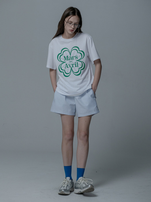 CLOVER TSHIRT_WHITE GREEN