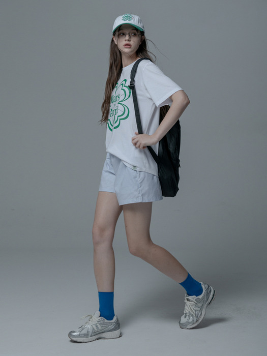 CLOVER TSHIRT_WHITE GREEN