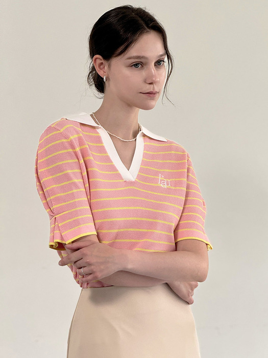 [24SS] Lautre Pink Stripe knit