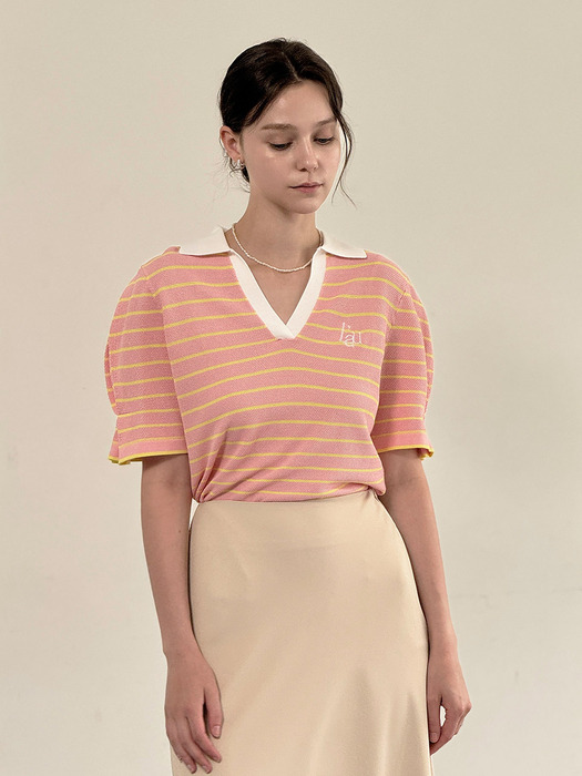 [24SS] Lautre Pink Stripe knit