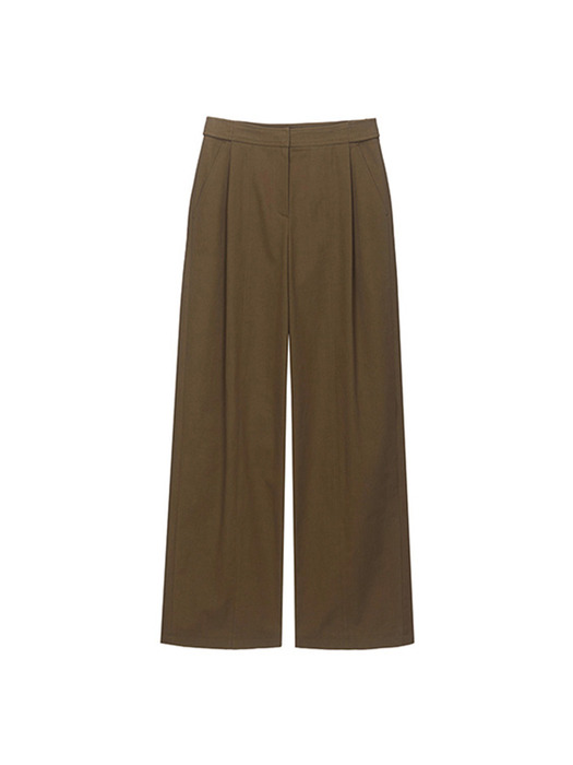 Cotton Wide Tuck Pants VW4WL353_2color