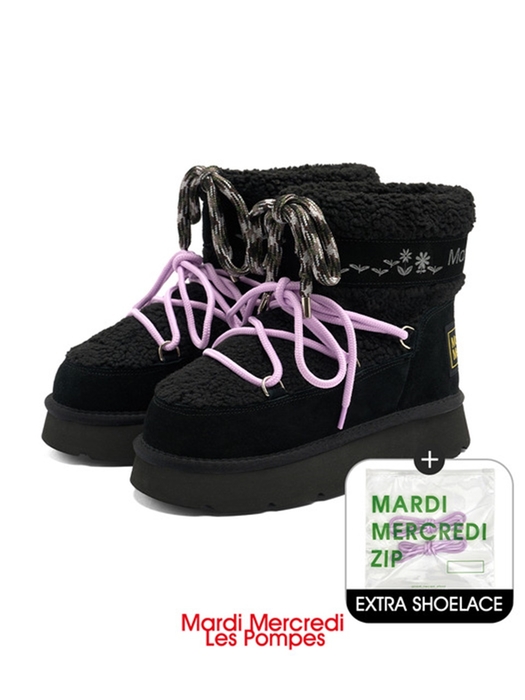 LUNE BOOTS SHOELACE SET_BLACK