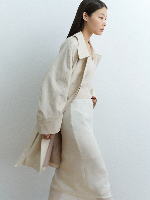 TFS COTTON HALF TRENCH COAT_2COLORS