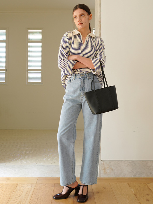 STRAIGHT DENIM PANTS / LIGHT BLUE