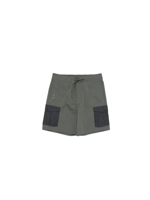 Daily Tied Cargo Shorts_mint grey