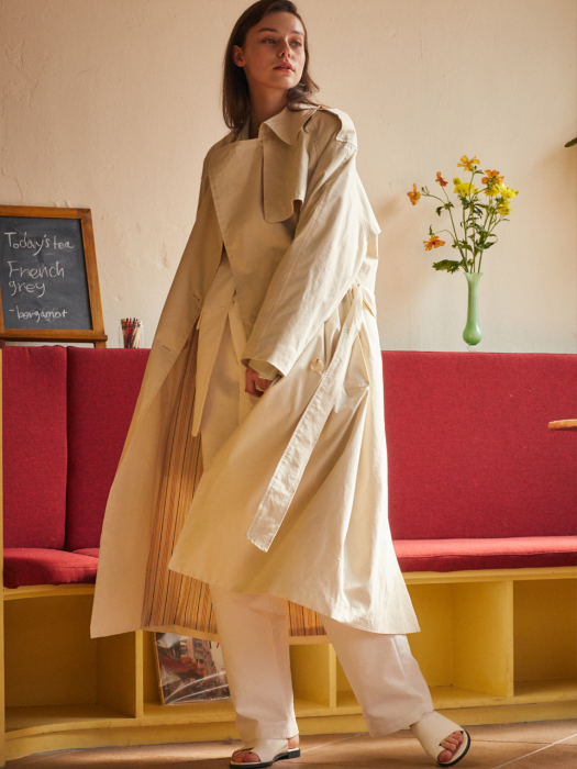 AE OVER TRENCH COAT(IVORY)