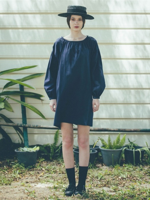 Soft Cotton Navy Dress