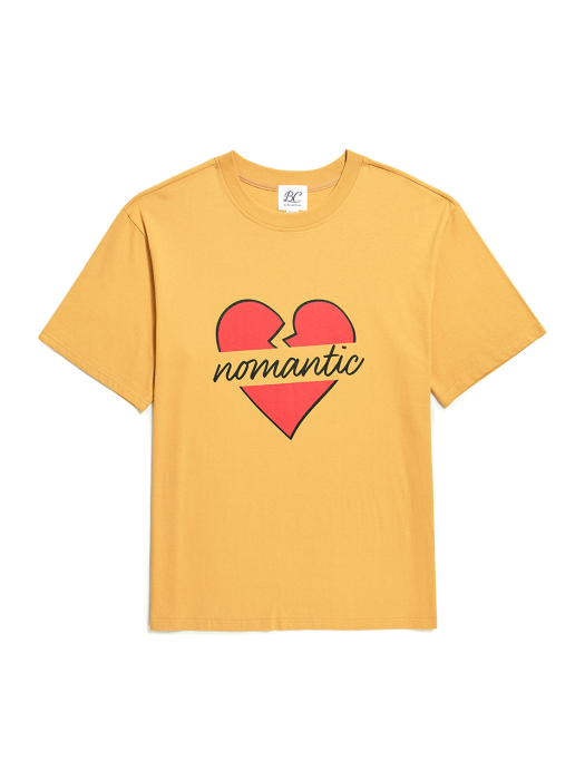 NOMANTIC BIG-SIGNATURE LOGO 1/2 T-SHIRTS YELLOW