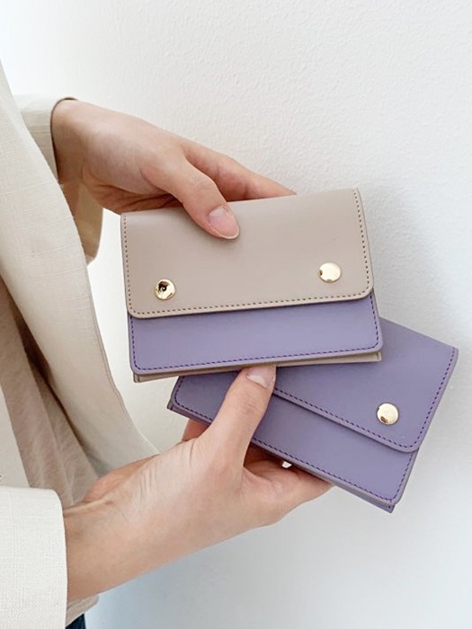 double card wallet - light purple