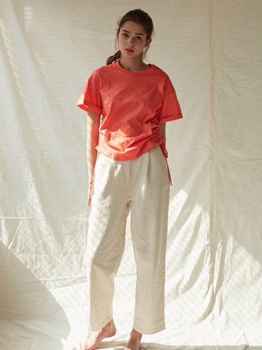 String T-shirts_Coral