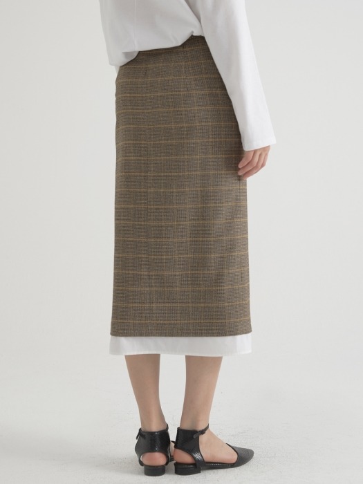 Essential slit skirt - Check