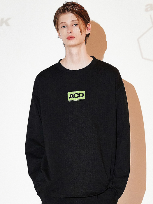 ACD SQUARE PRINT LONG SLEEVE (BLACK)