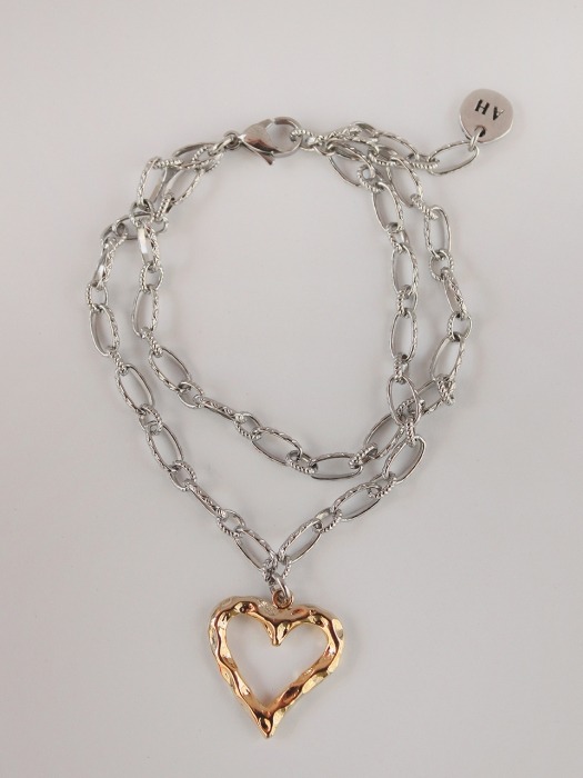 True love double chain bracelet (2color)