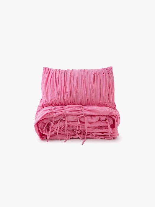 Big waves pillowcase - pink