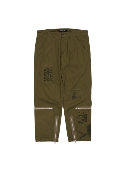 Y.E.S PATCHED PANTS OLIVE