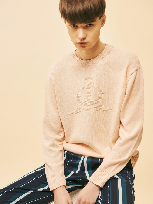 Anchor Silk Sweater_L/pink