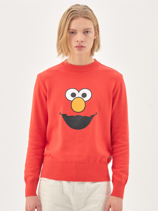 [SS20 SV X Sesame Street] Face Printed Knit(Red)