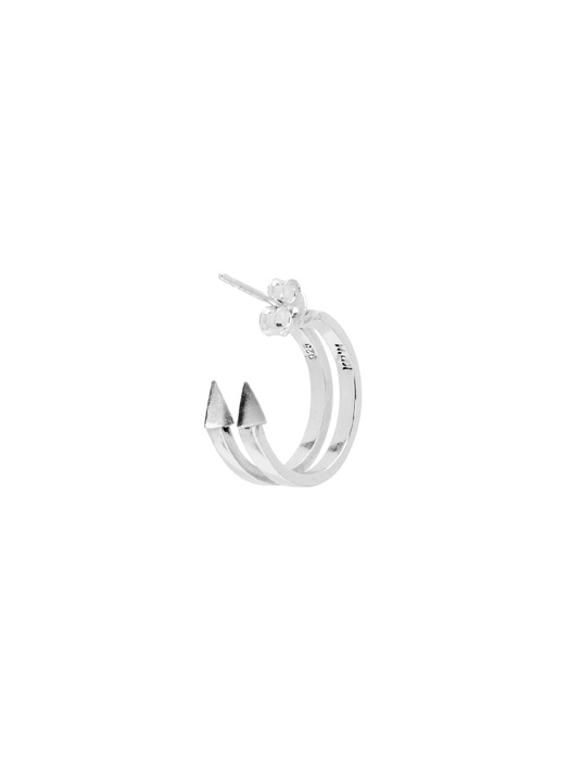 FENCE DOUBLE earring (SILVER) -Single piece-