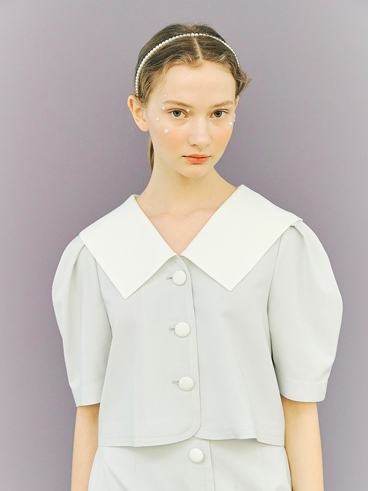white big collar blouse SWBLKE4100