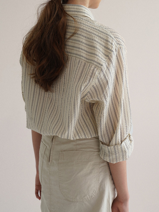  A-line stitch skirt (Cream)
