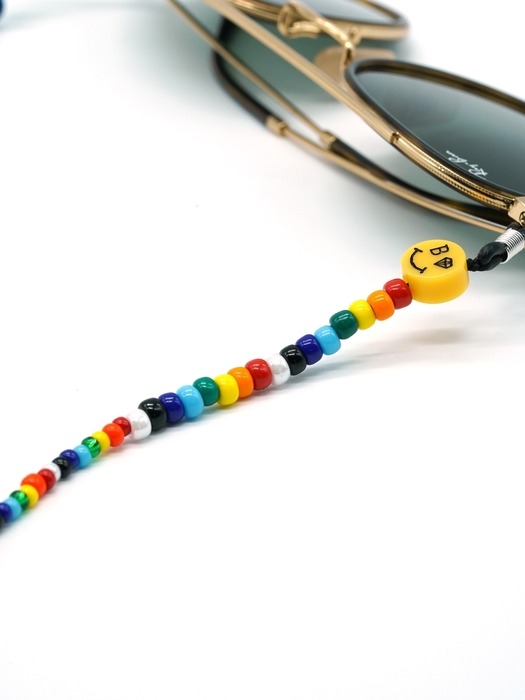 Kitsch color beads chain glasses strap 컬러 비즈 체인 선글라스줄 스트랩