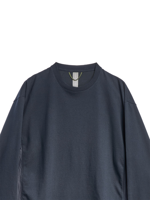 CONTRAST PANEL LONG SLEEVES / NAVY