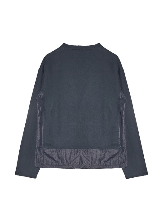 CONTRAST PANEL LONG SLEEVES / NAVY