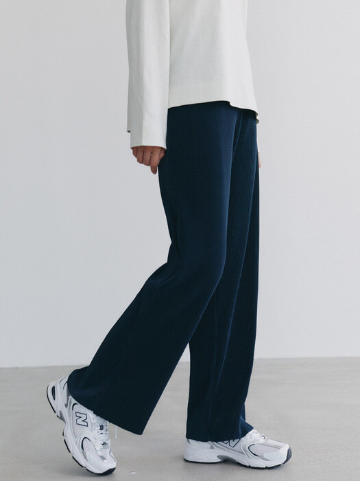 20AU PLEATS BANDING PANTS (PEACOCK BLUE)