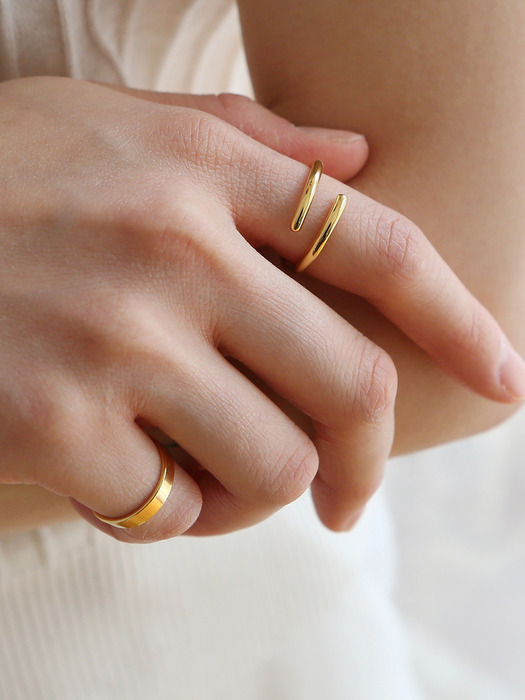flat small ring-gold (silver925)