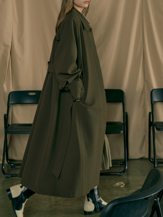 [20F/W UNTACT RUNWAY] Low single trench coat _ khaki