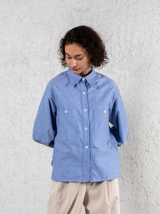 Two Pockets Atelier Shirts (Light Blue)
