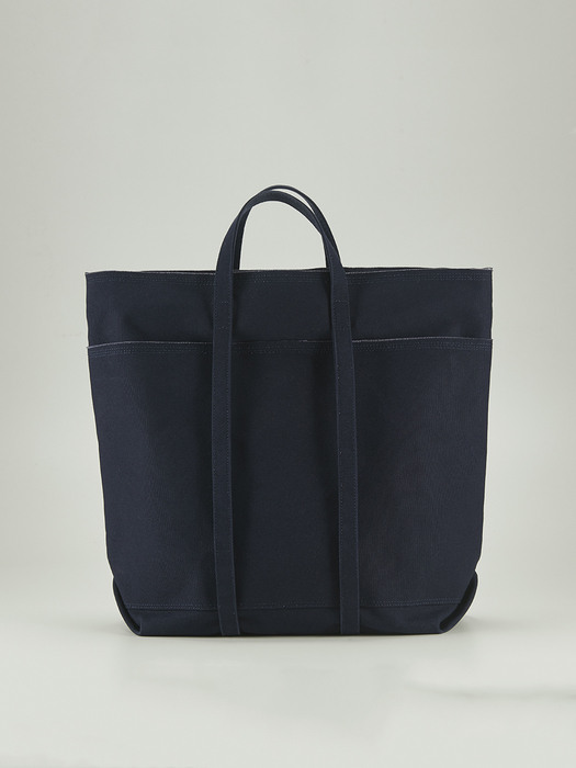 6 Pocket Canvas Totebag - Navy