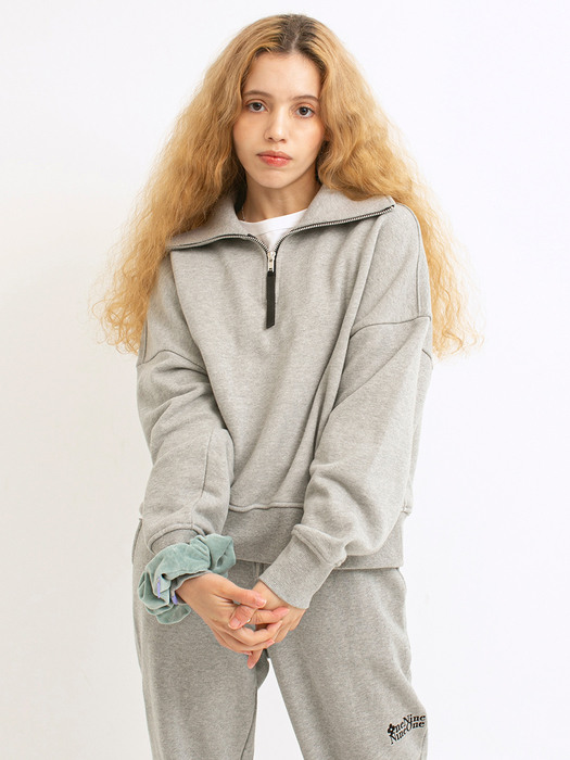 BIG COLLAR HALF ZIP UP_2COLOR