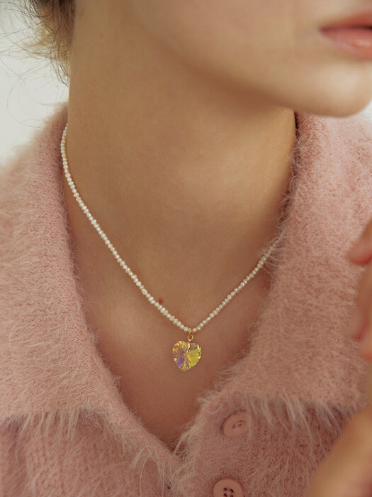 love your crystal necklace (14k gold filled)