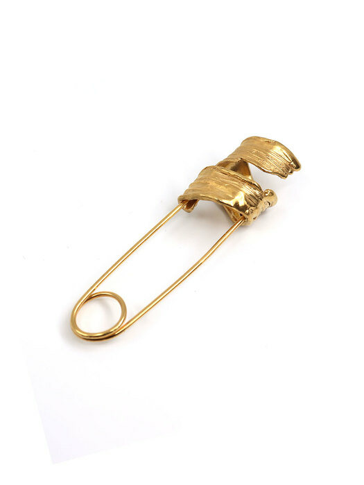 Brush brooch_gold