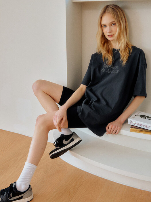 CHARCOAL BREATH&RELAX OVERSIZE TSHIRT