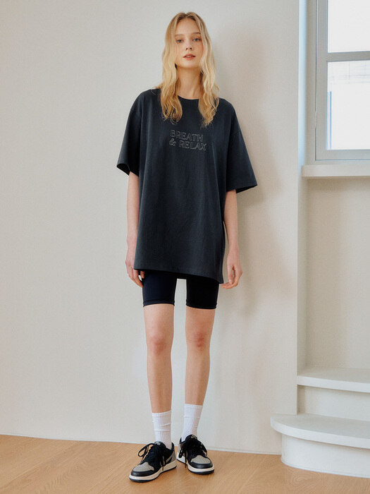 CHARCOAL BREATH&RELAX OVERSIZE TSHIRT