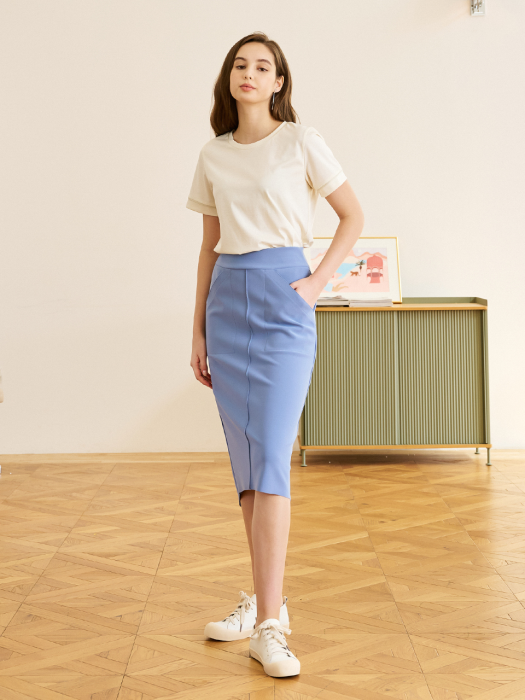 Comfort Pocket Bending Skirt_Blue