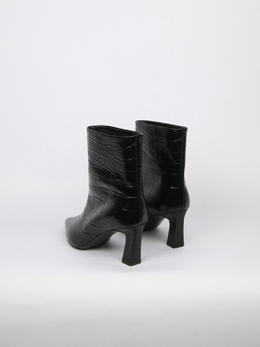 Erin Ankle Boots Black Croco