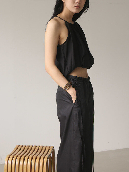 String Pants_Black [YC35603_BK]