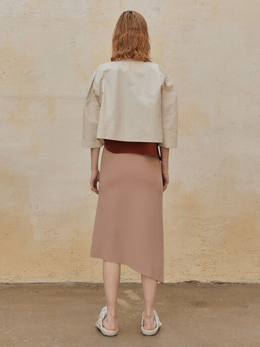 Petal Skirt_Beige+Dry Rose