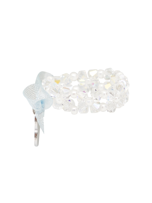 Sheer Beads Ring (White)