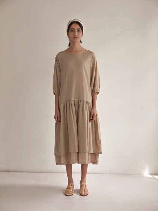 Tiered Puff Linen Dresses - 3color