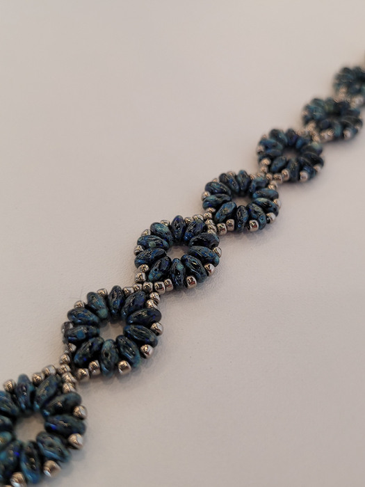 bohemian flower beep blue