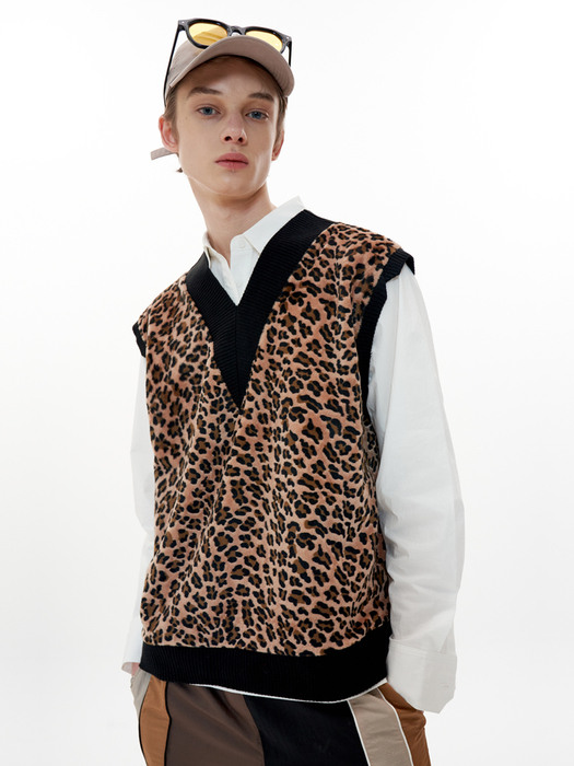 Cutting Point Vest [Brown Leopard] 