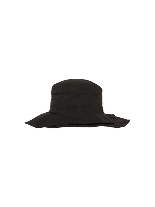 Double Brim Wire Hat - All Black