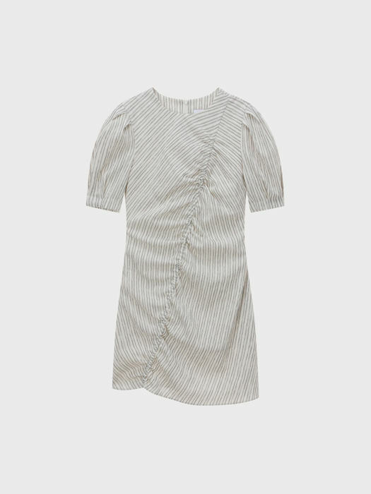Puff Sleeve Dress - Stripe